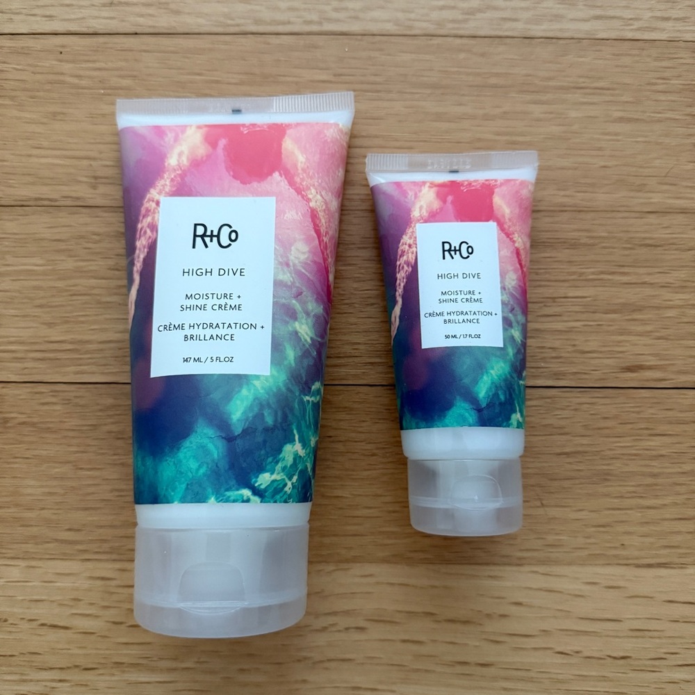 R+Co High Dive Moisture & Shine Cream Hair Treatment Mask Frizz 5 & 1.7 fl oz